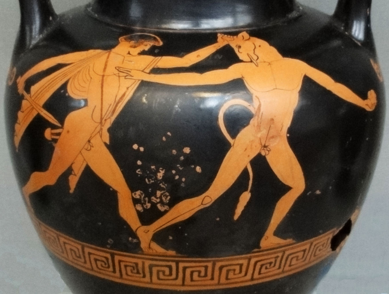 Theseus slays the minotaur
